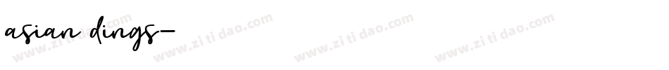 asian dings字体转换